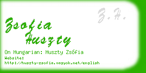 zsofia huszty business card